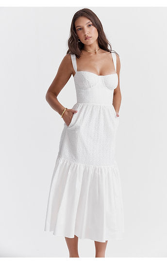 Vincenza — Vestido midi con bolsillos