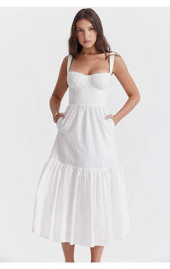 Vincenza — Vestido midi con bolsillos