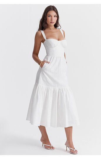 Vincenza — Vestido midi con bolsillos