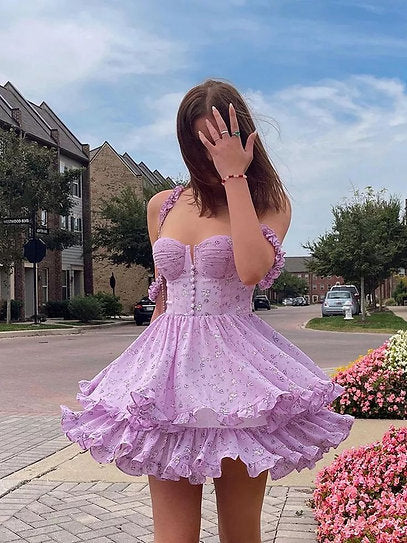 Vittoria — Vestido mini con volantes