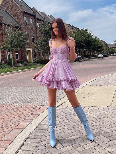 Vittoria — Vestido mini con volantes