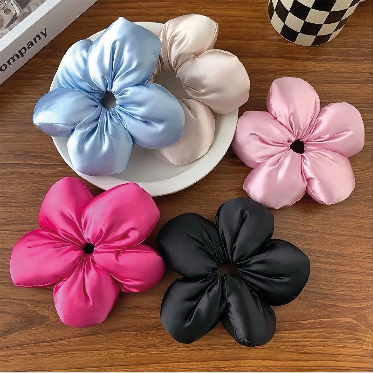 Scrunchie flor grande