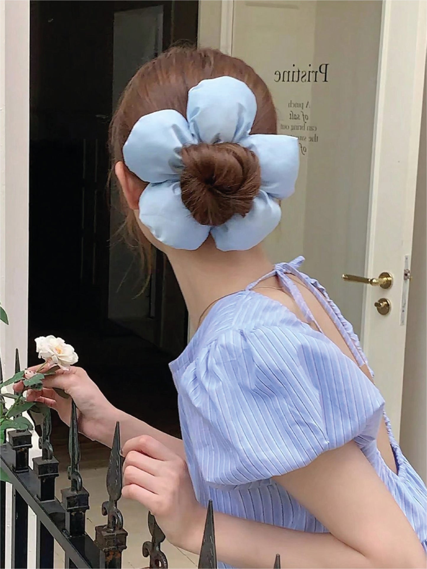Scrunchie flor grande