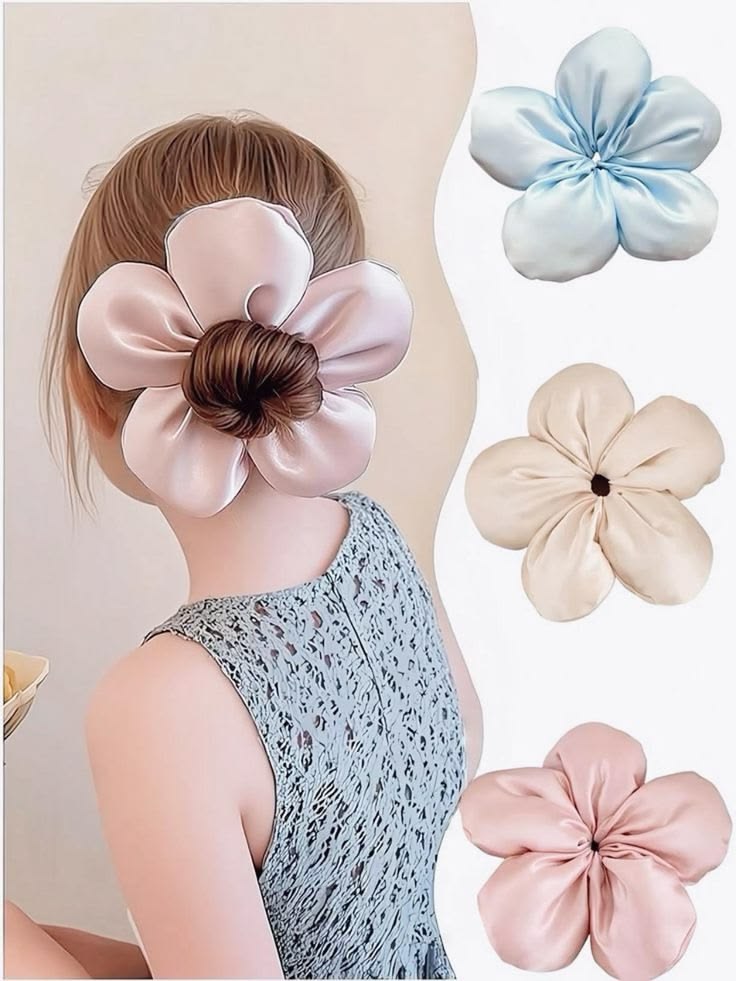 Scrunchie flor grande