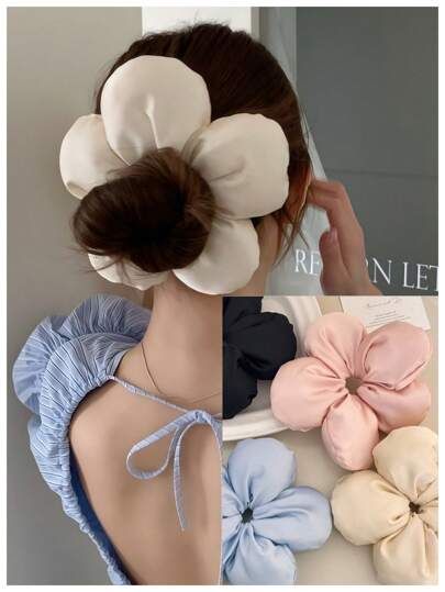 Scrunchie flor grande