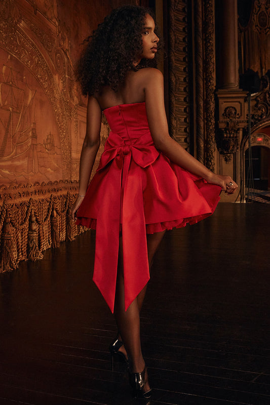 Zoe — Vestido mini con moño
