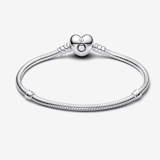 Brazalete corazón de Plata de ley