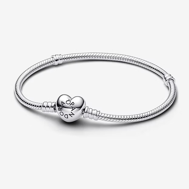 Brazalete corazón de Plata de ley