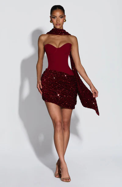 Becca — Vestido mini corset strapless